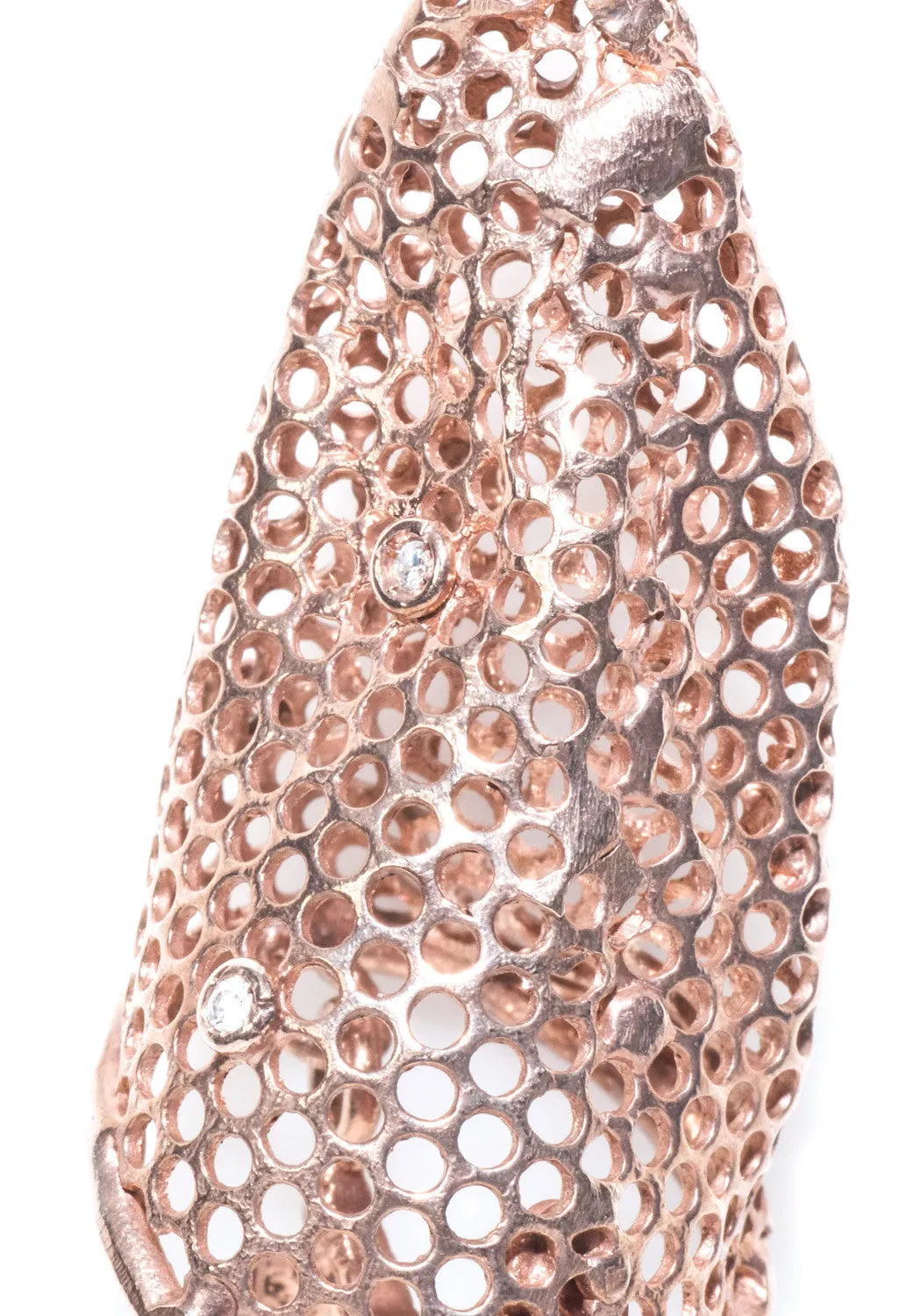 Vernissage Bronzed Silver Diamond Butterfly Net Pendant Necklace | 30"