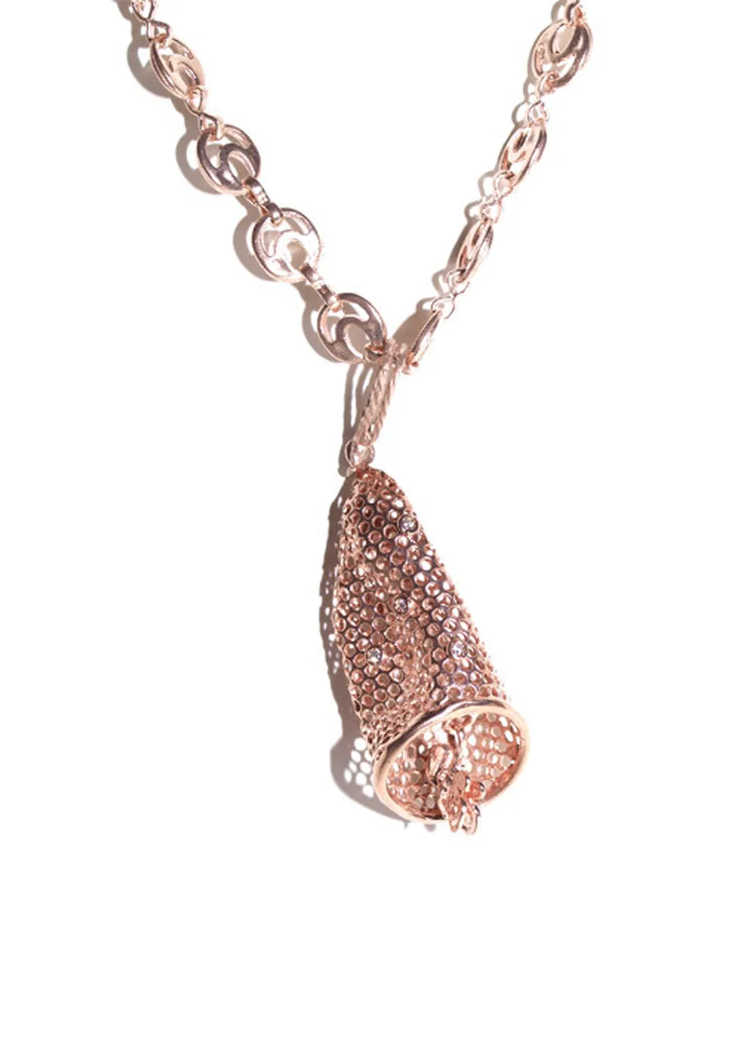 Vernissage Bronzed Silver Diamond Butterfly Net Pendant Necklace | 30"