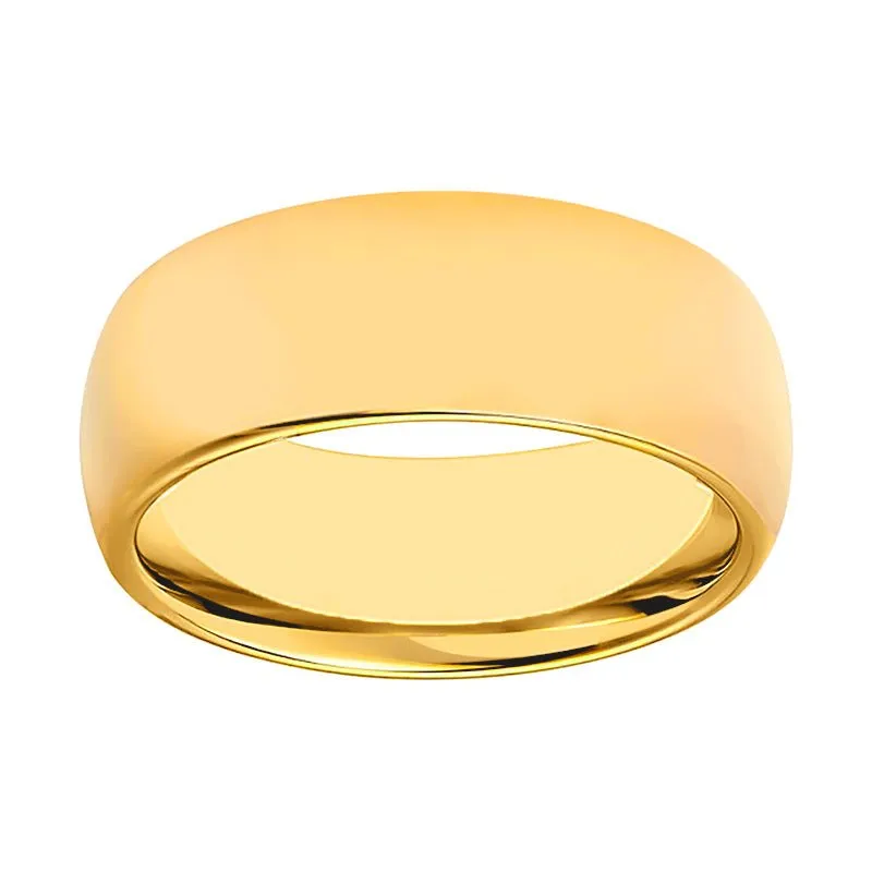 VIGILANT | Tungsten Ring Yellow Gold Domed