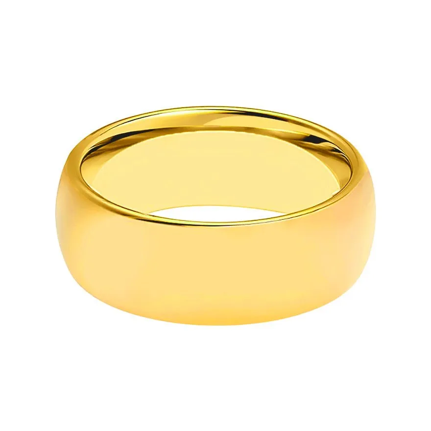 VIGILANT | Tungsten Ring Yellow Gold Domed