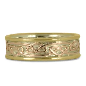 Weaving Heart Ring with Borders (Three tone)