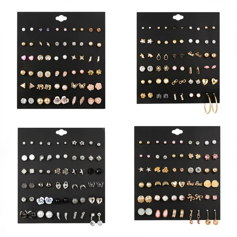 Wholesale 30 Pairs Unique Combination Set Copper Earrings