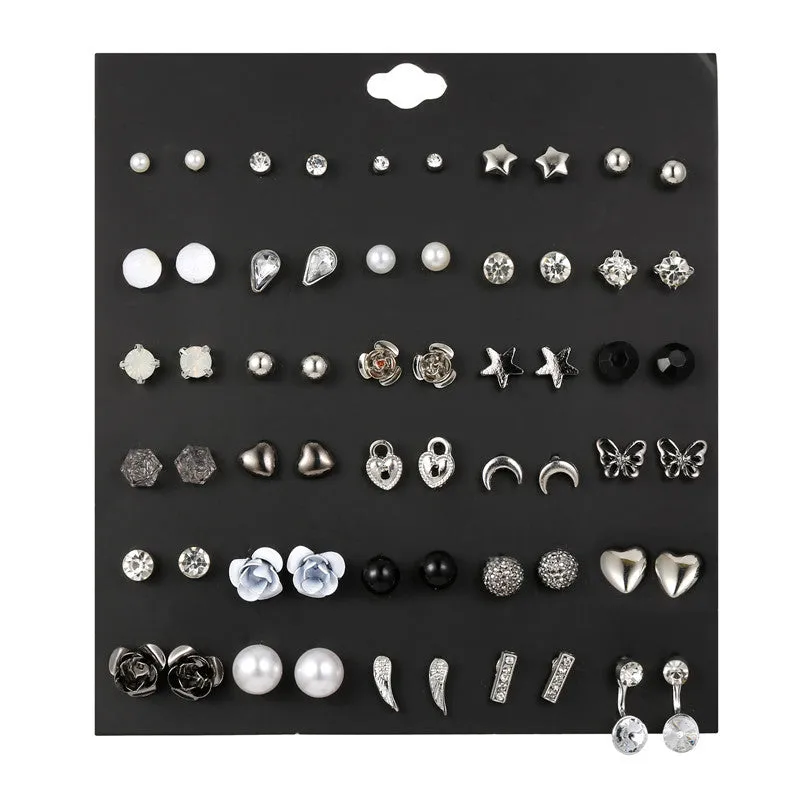 Wholesale 30 Pairs Unique Combination Set Copper Earrings