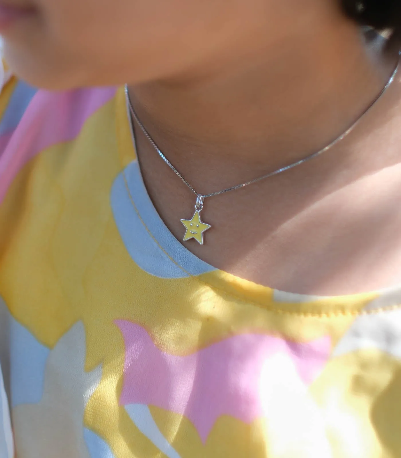 Yellow Star Necklace (Silver)